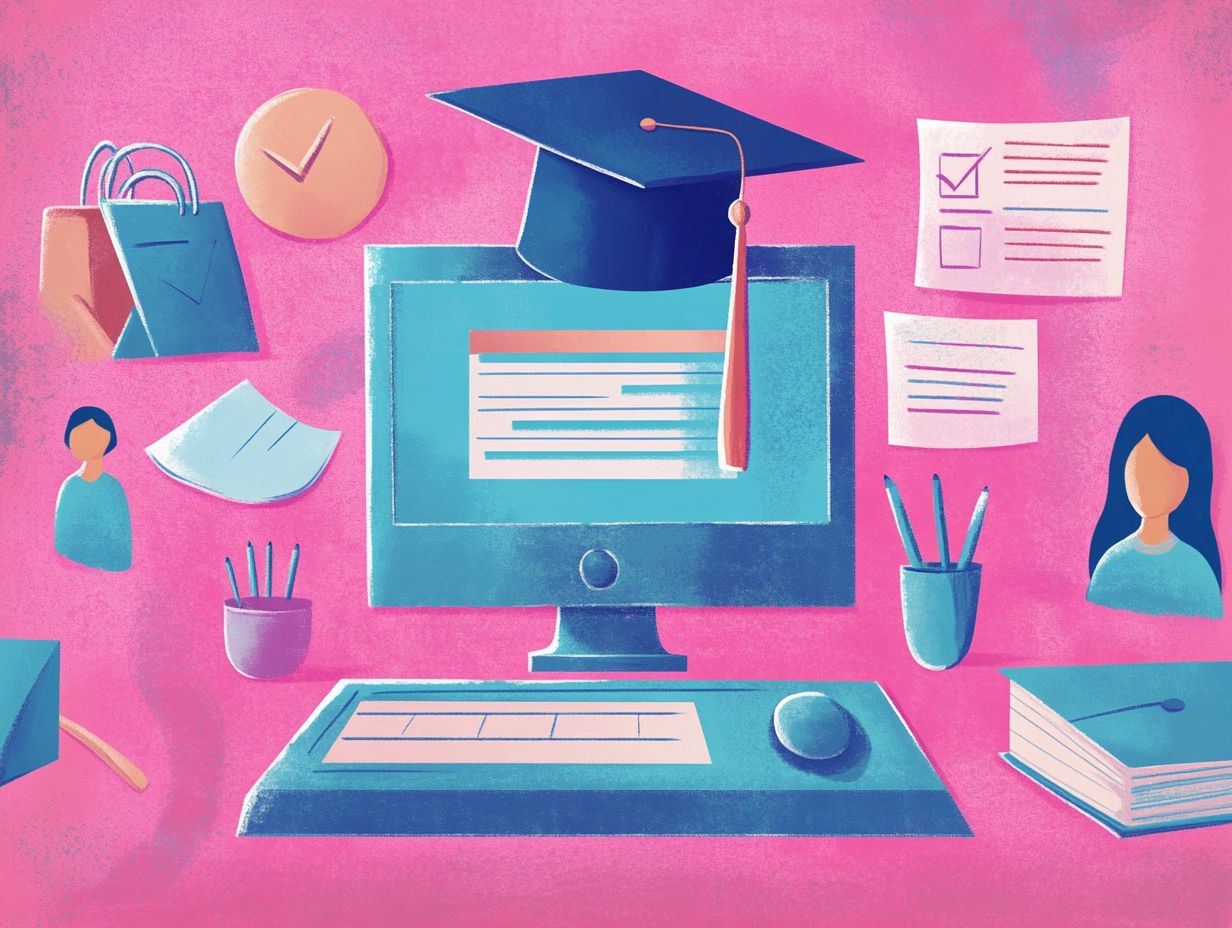 Visual guide on ensuring quality in online degree programs.