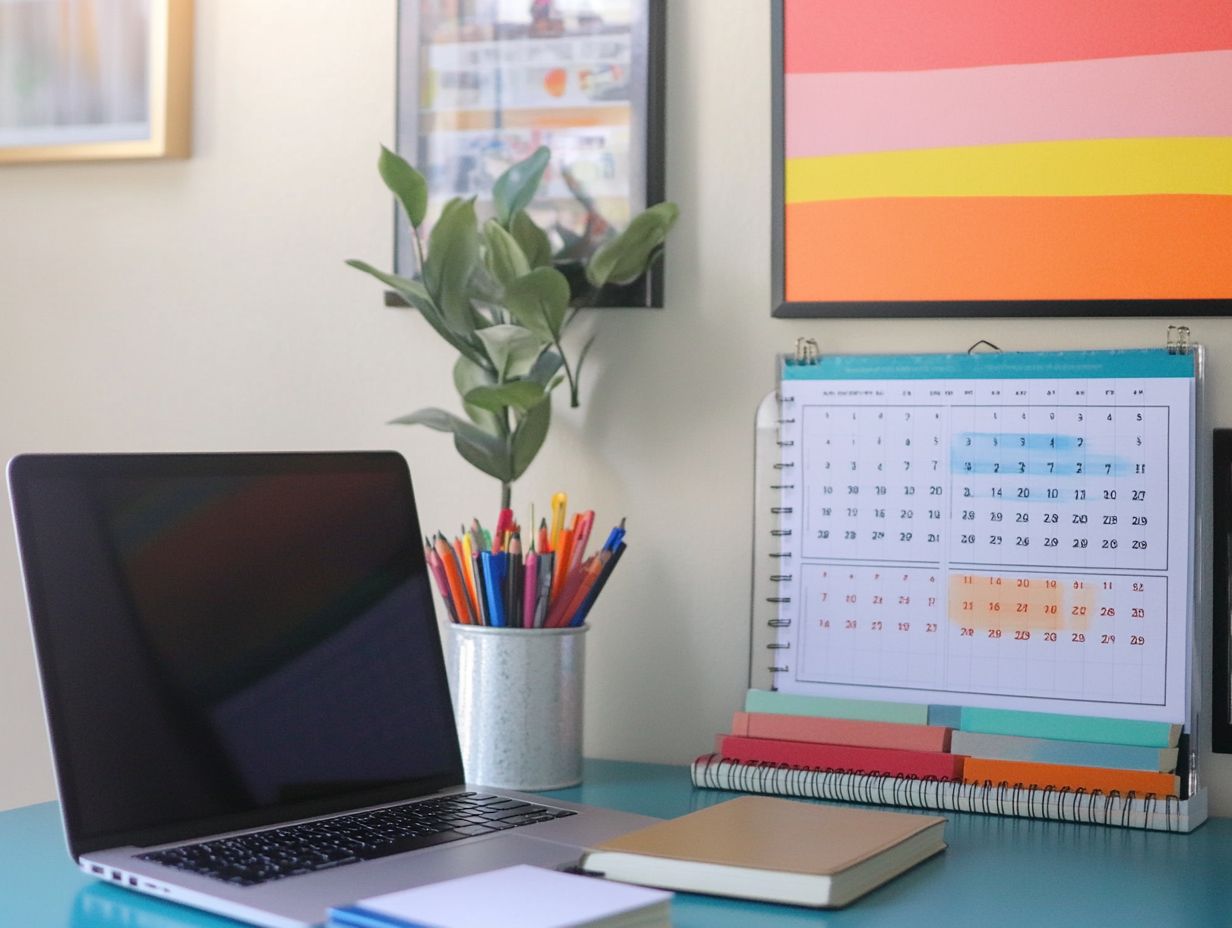 A student studying with a structured schedule