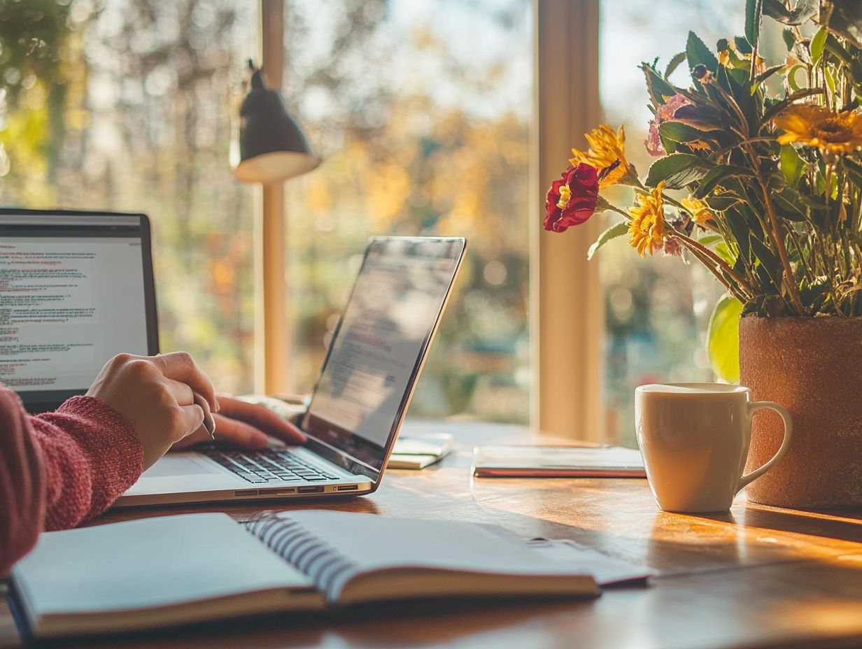 Student browsing online certificate program options