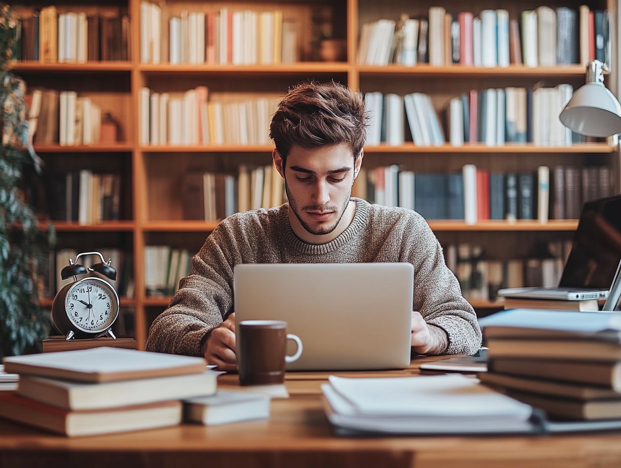 A student overcoming technical issues and test anxiety before an online exam